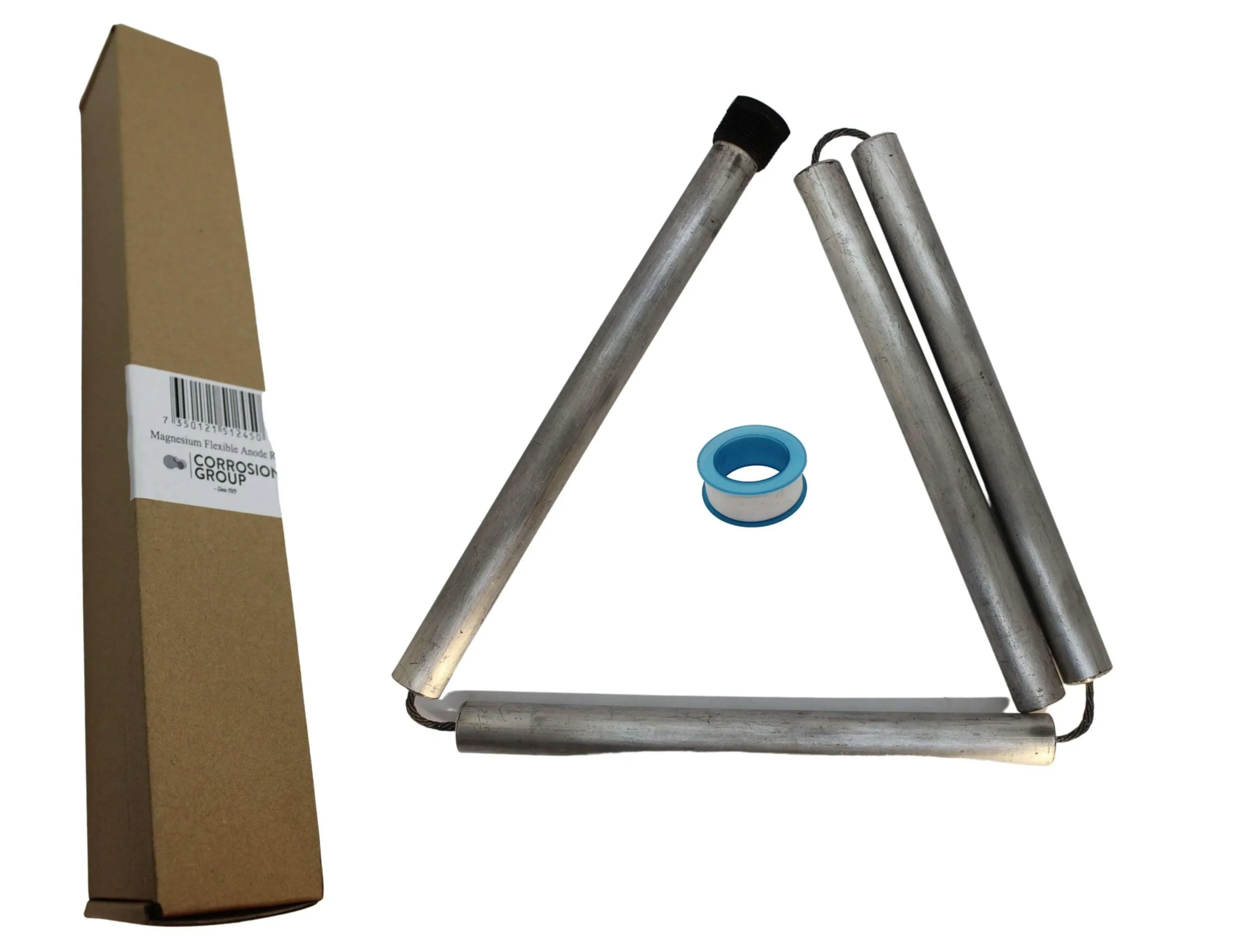 Magnesium Flexible anode rod 44" - 3/4" NPT Thread+PTFE TAPE
