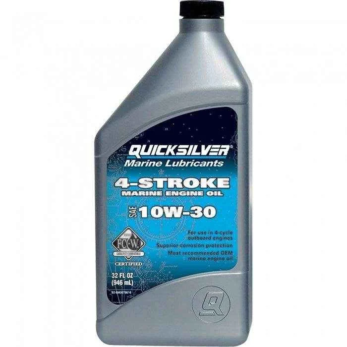 Marine Engine Oil 10W30 4-Stroke 1 Quart | Quicksilver 92-8M0078616