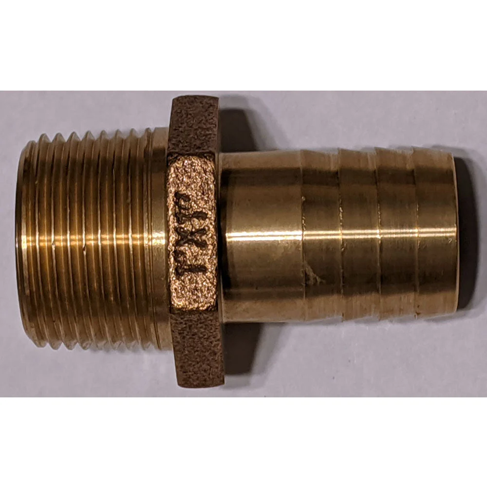 Hose Barb 1 Inch Straight Brass For Marine Hardware 1" Strainers OEM Marine Hardware