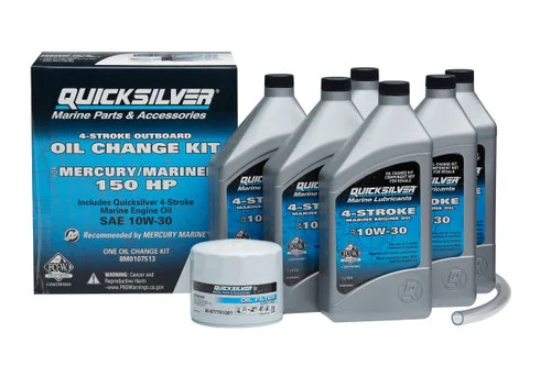 OEM Quicksilver/Mercury/Mariner 150HP 4-Stroke Outboard SAE 10W-30 Oil Change Kit 8M0107513