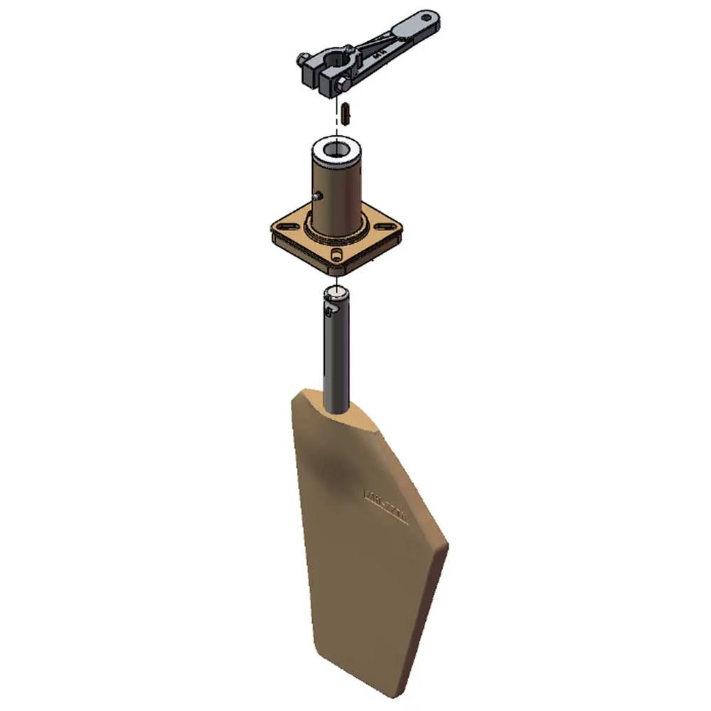 Rudder Assembly Starboard Keyed - Flat Tiller Arm Keyed For Port Or Starboard RPTNSB-P