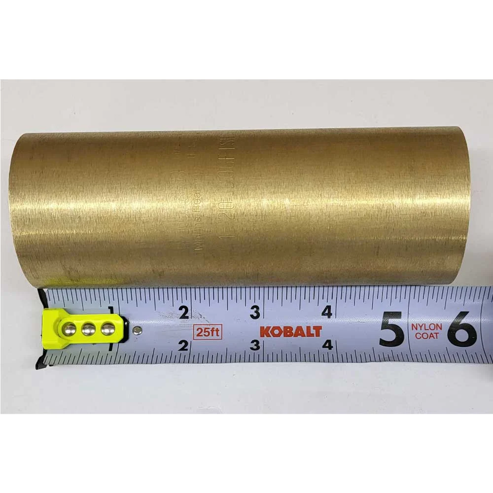 Strut Bushing 1-3/8 Inch I.D. X 2 Inch O.D. X 5.5 Inch Brass Marine Hardware Bushing