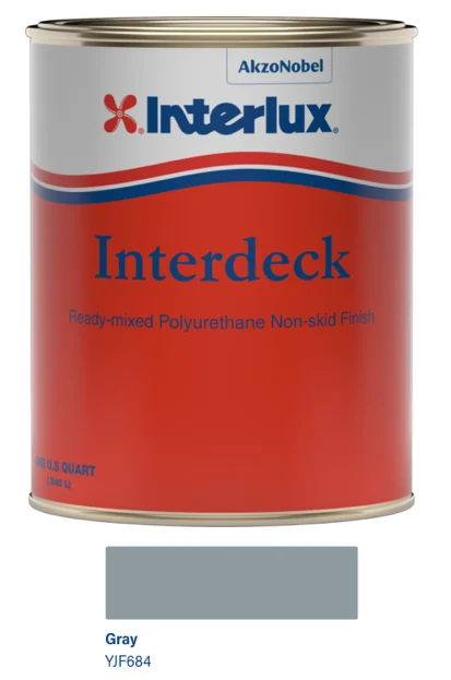 Interlux Interdeck No-Skid Deck Paint- Gray- Quart YJF684/QT