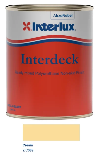 Interlux Interdeck No-Skid Deck Paint- Cream- Quart YJC089Q