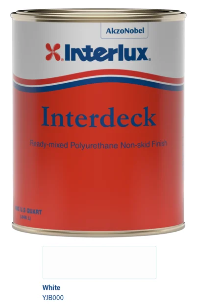 Interlux Interdeck No-Skid Deck Paint- White- Quart YJB000/QT