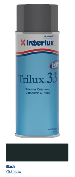 Interlux Trilux 33 Aerosol Aluminum Paint- Black- 12oz YBA063A/16