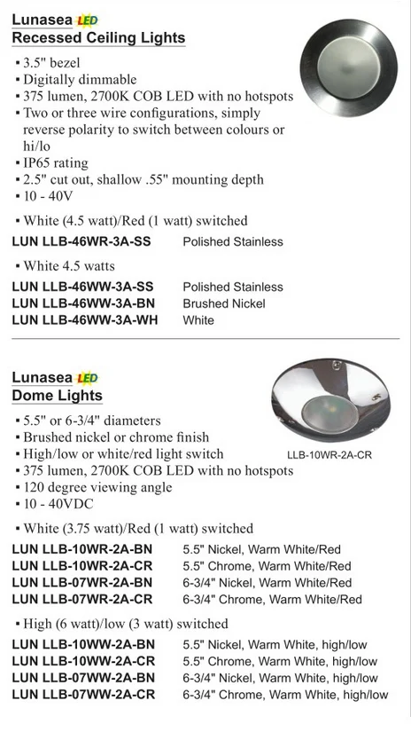 Lunasea LED Recessed Ceiling Light LLB-46WW-3A-WH White (LUN LLB-46WW-3A-WH)