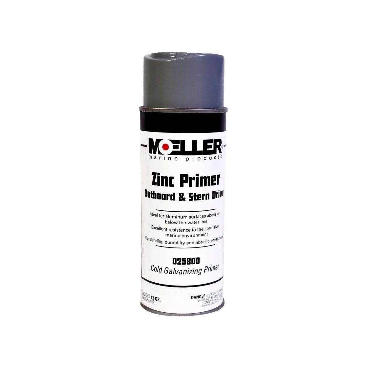 Spray Primer Stern Drive & Outboard Zinc Cold Galvanizing - 12 oz. | Moeller Marine 025800