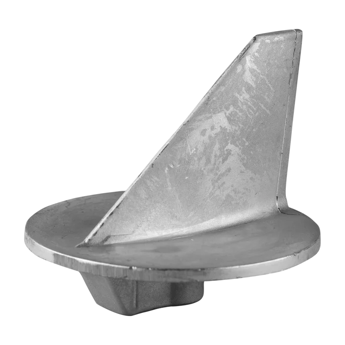 Aluminum anode Mercury standard trim tab anode>35HP, 7/16" UNC, M 31640