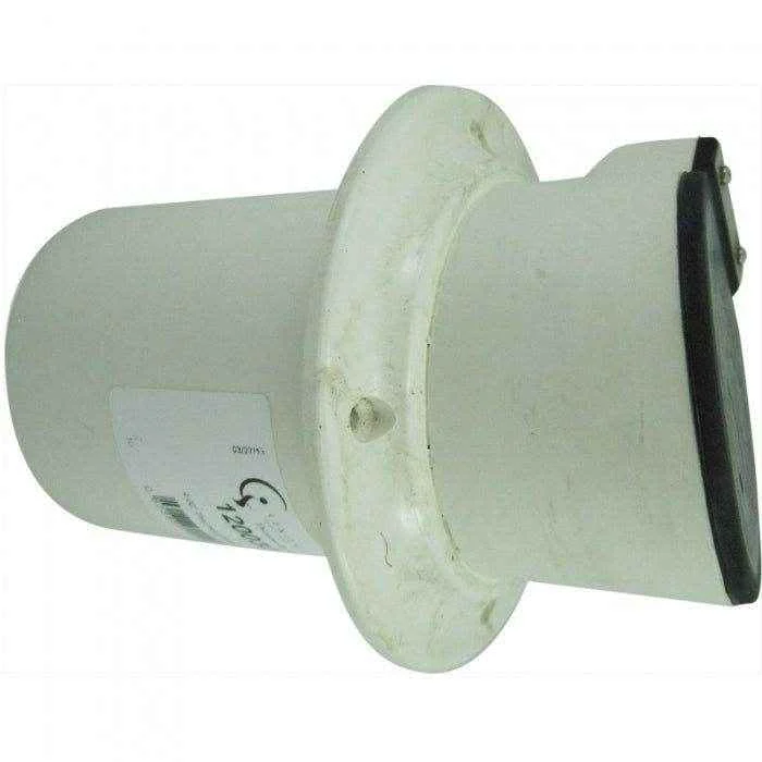 Thru Hull Fitting Exhaust with Flapper 4 in. White | Centek 1200326