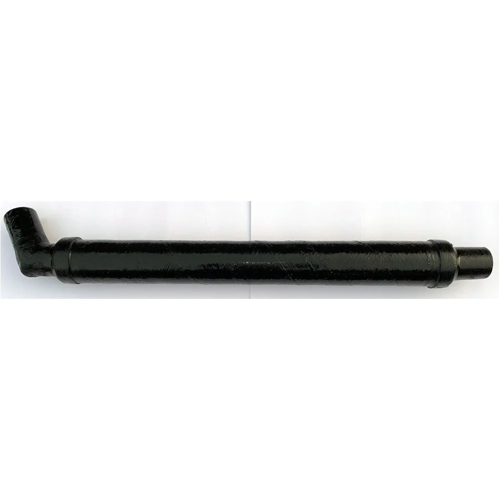 Muffler Interchangeable Angled 3 Inch O.D. 60° Inlet With 3 Inch O.D. Straight Outlet 46 Inches Long Custom Built OEM UM-288-3001-46