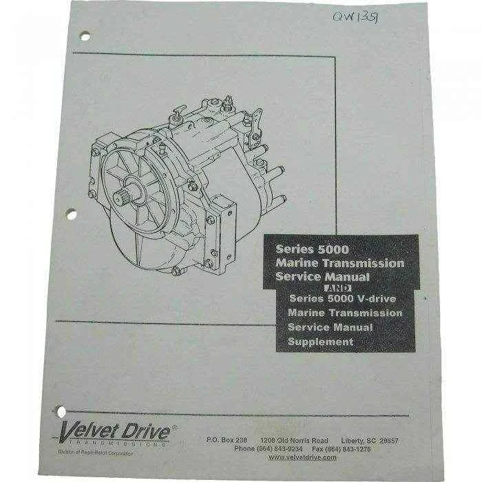 Velvet Drive 5000 Series Parts And Service Manual 1351