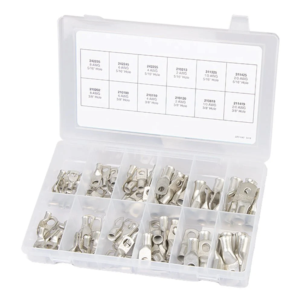 Ancor 100-Piece Tinned Copper Lug Kit – Marine Electrical Replacement Part