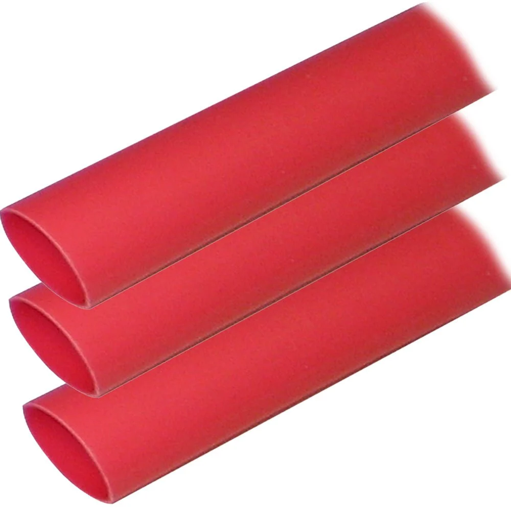 Ancor Adhesive Lined Heat Shrink Tubing (ALT) - 1" x 12" - 3-Pack - Red – Marine Boat Replacement Part