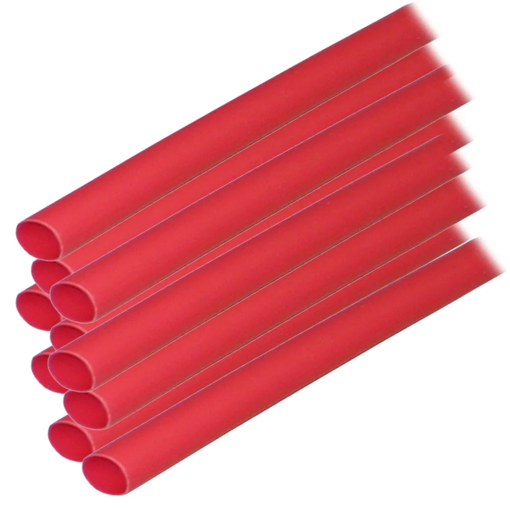 Ancor Adhesive Lined Heat Shrink Tubing (ALT) - 1/4" x 12" - 10-Pack - Red – Marine Boat Replacement Part