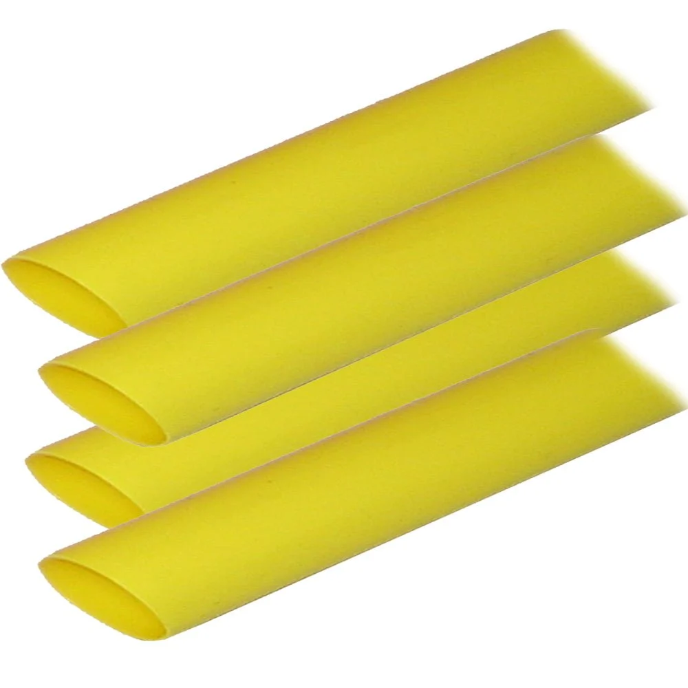 Ancor Adhesive Lined Heat Shrink Tubing (ALT) - 3/4" x 12" - 4-Pack - Yellow – Marine Boat Replacement Part