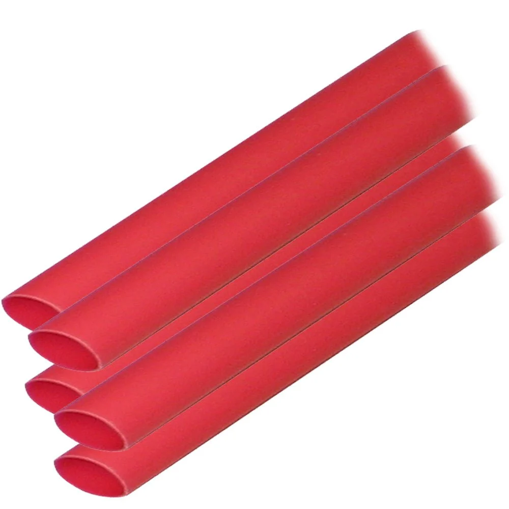 Ancor Adhesive Lined Heat Shrink Tubing (ALT) - 3/8" x 12" - 5-Pack - Red – Marine Boat Replacement Part