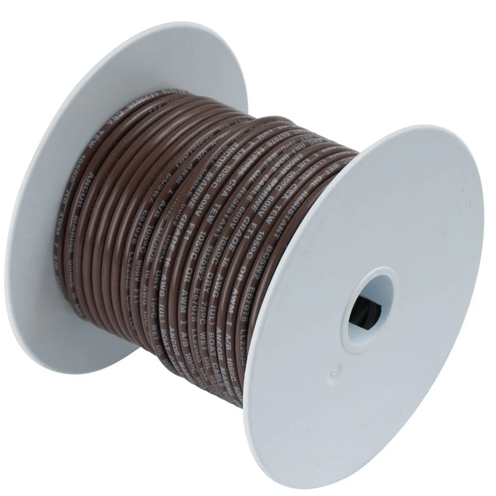 Ancor Brown 18 AWG Tinned Copper Wire - 500' – Marine Electrical Replacement Part