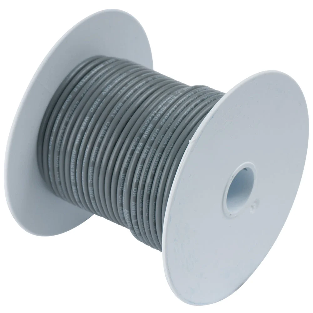 Ancor Grey 18 AWG Tinned Copper Wire - 250'