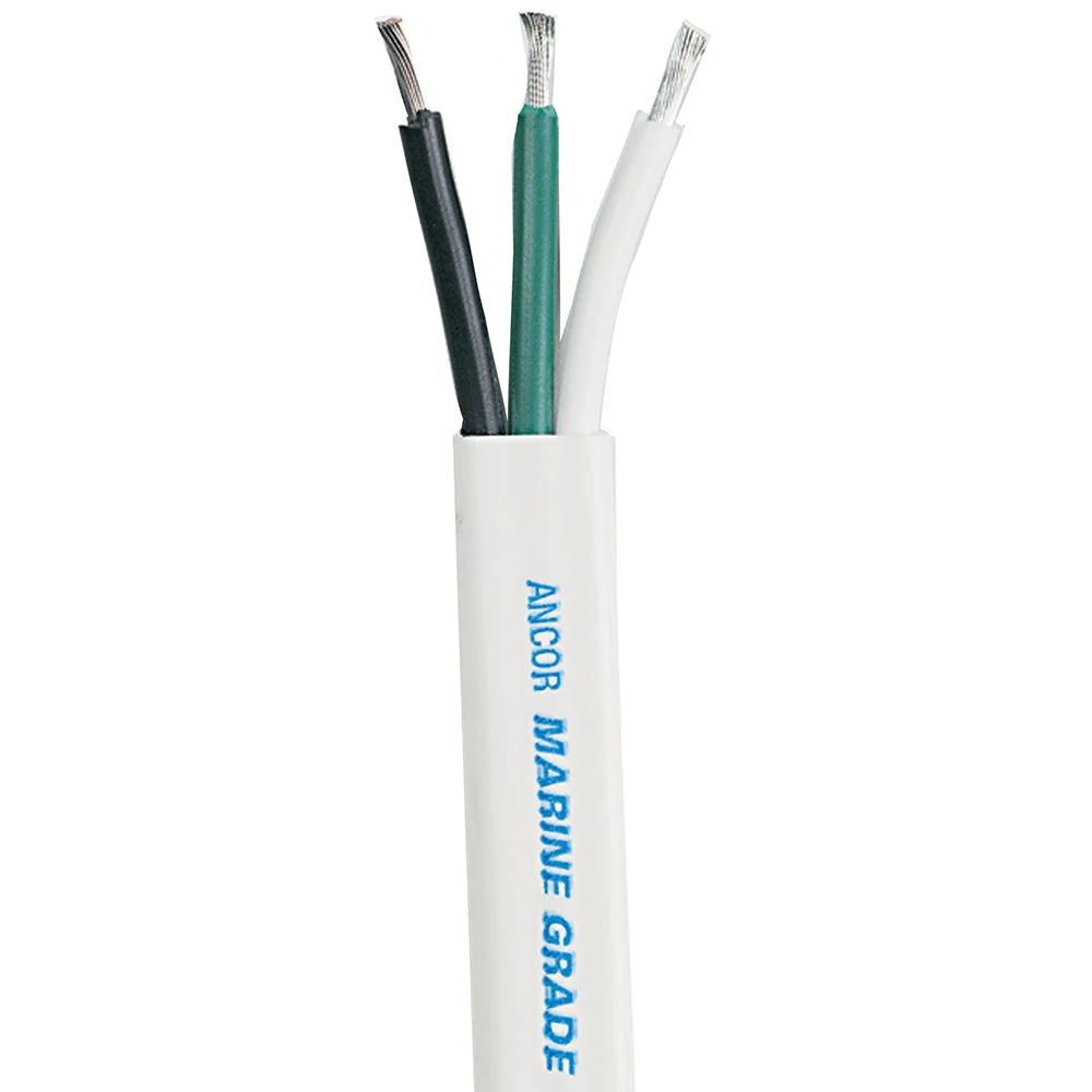 Ancor White Triplex Cable - 8/3 AWG - Flat - 25'