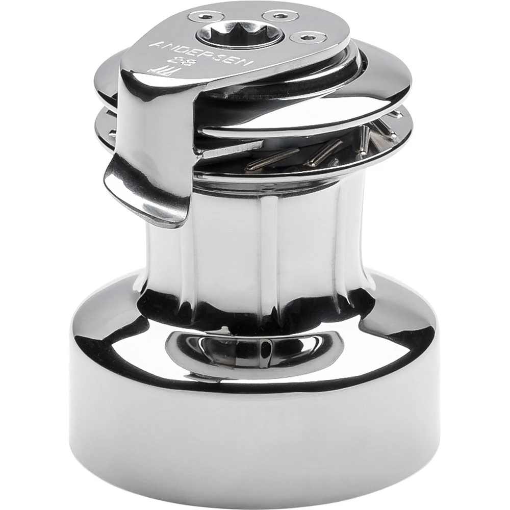 Andersen 28 ST FS - 2-Speed Self-Tailing Manual Winch - Full Stainless Steel – Marine Boat Replacement Part