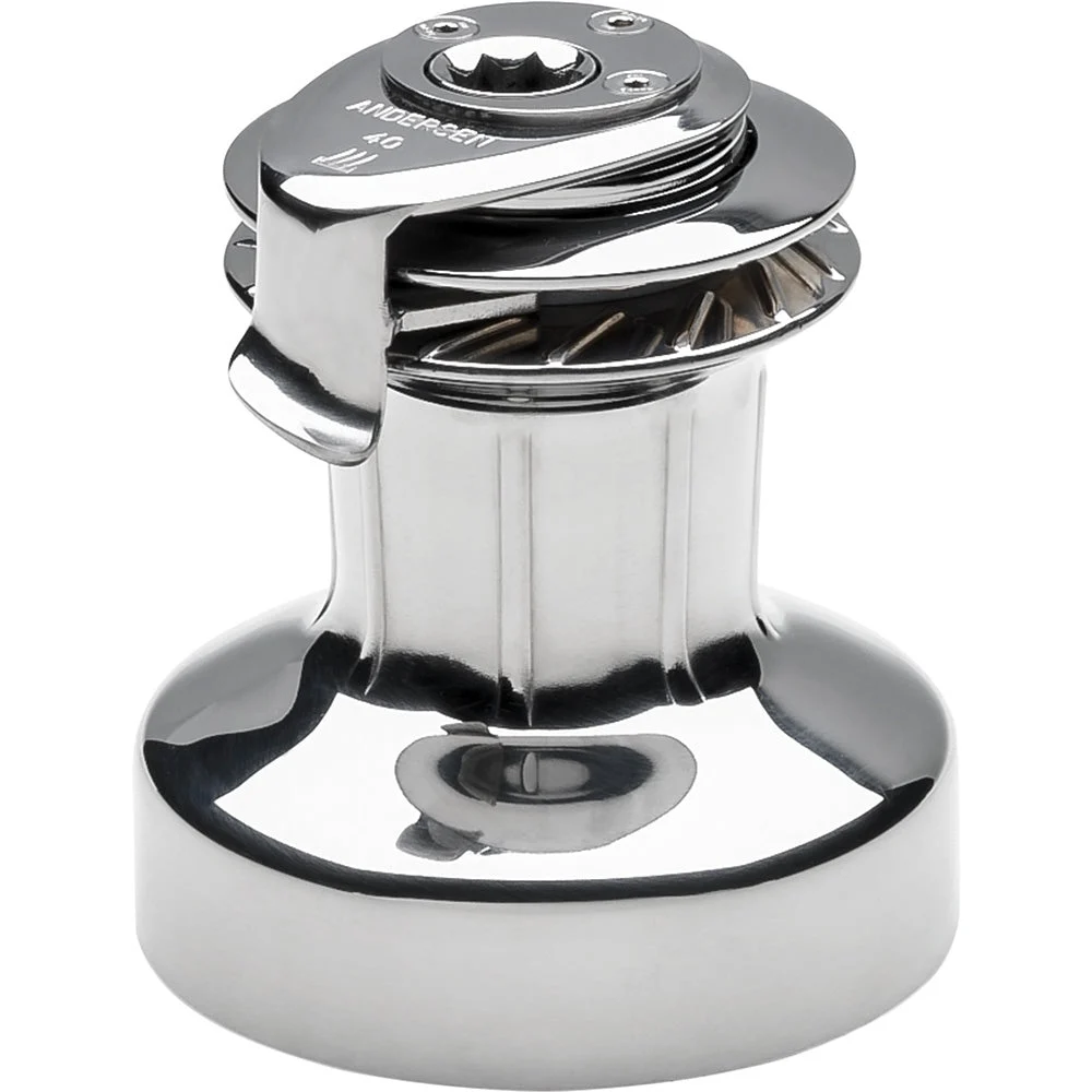 Andersen 40 ST FS - 2-Speed Self-Tailing Manual Winch - Full Stainless Steel – Marine Boat Replacement Part