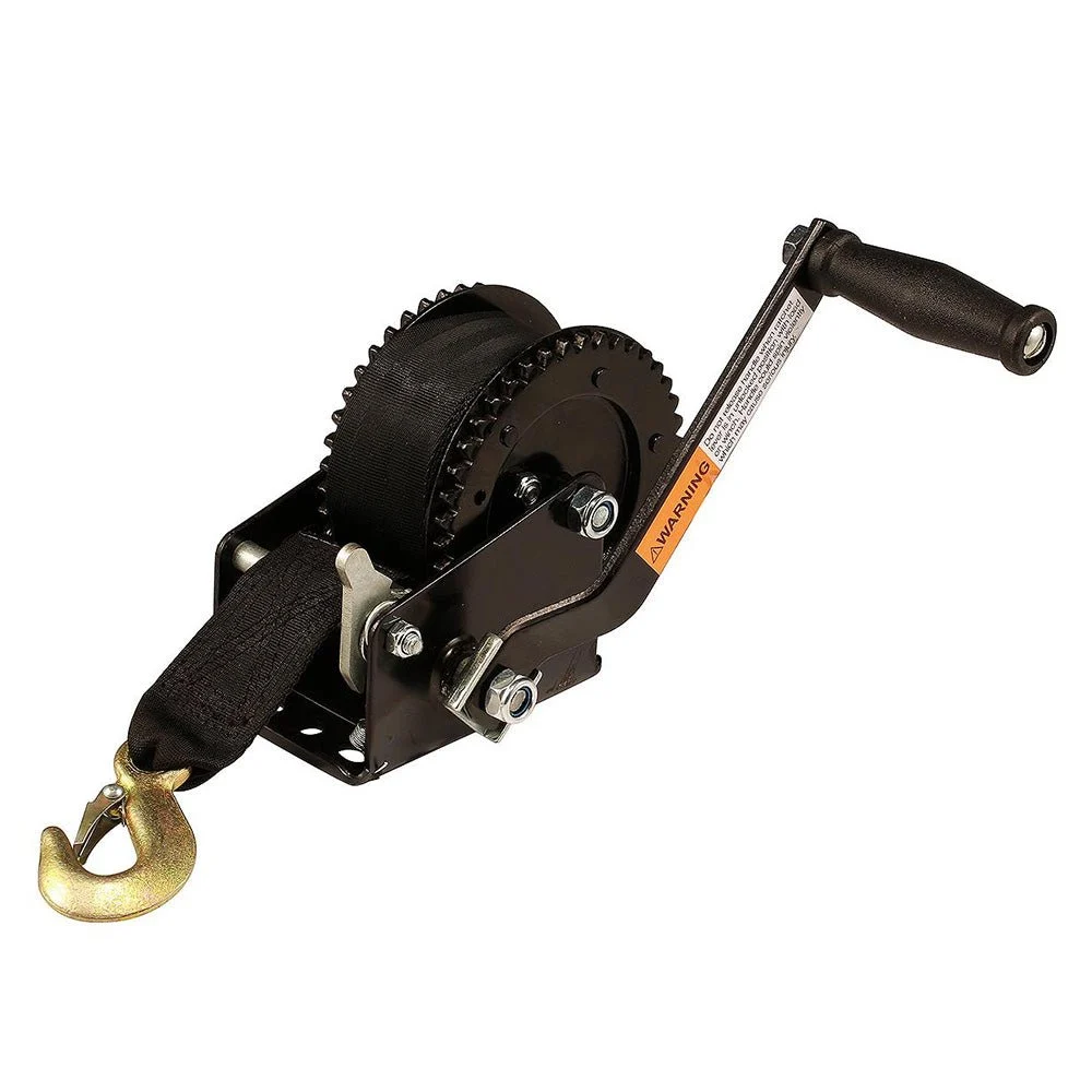 Attwood Marine 2000 lb Dual Drive Winch - 2" x 20' Nylon Strap