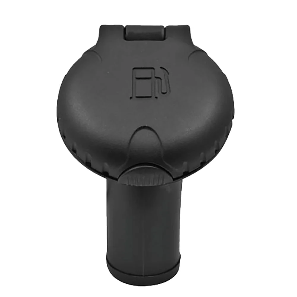 Attwood Marine Deck Fill f/Carbon Canister System - Angled Body & Scalloped Black Plastic Cap