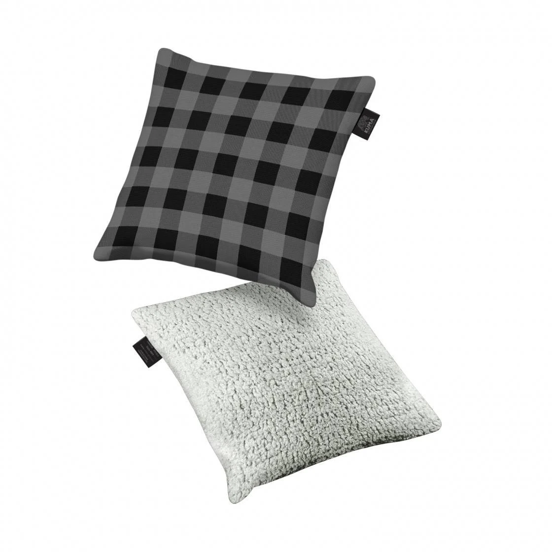 Kuma 858-km-sdp-gpb Square Decor Pillow - Grey Plaid - 858-KM-SDP-GPB