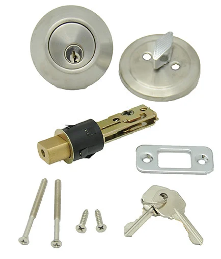 Ap Products 013-222-ss Dead Bolt Lock Set, 1" Throw - Stainless Steel - 013-222-SS
