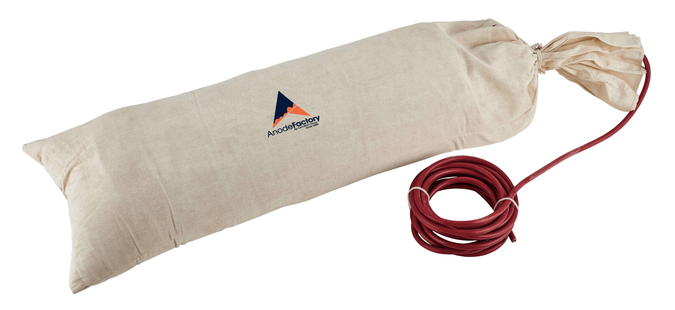 MG-ANODE IN BACKFILL 14.5 KG/32lbs, 1.7V, inkl 10m, 10mm2 red XLPE/PVC