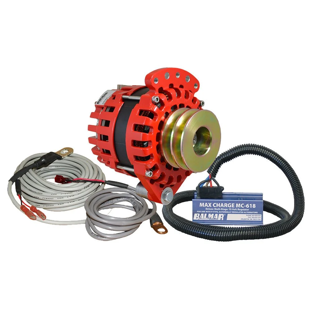 Balmar Alternator 1-2" Single Foot Dual V Pulley Regulator & Temp Sensor - 170A Kit - 12V – Marine Boat Replacement Part