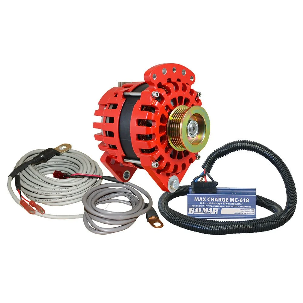Balmar Alternator 170 AMP Kit 12V 3.15" Dual Foot Saddle K6 Pulley Regulator & Temp Sensor – Marine Boat Replacement Part