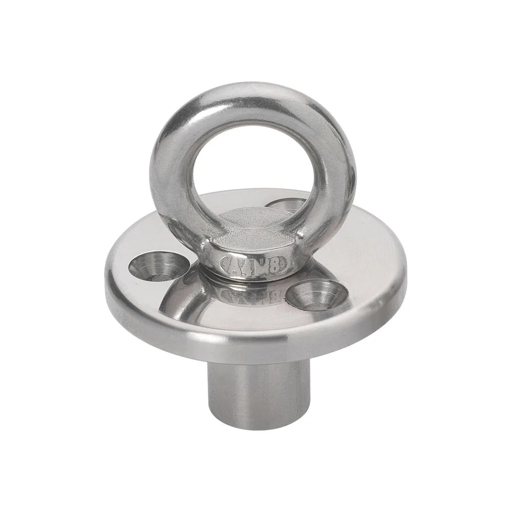 Barton Marine Barton Deck Plate w/Fixing & Eye w/Blanking Plug - M8 Eye
