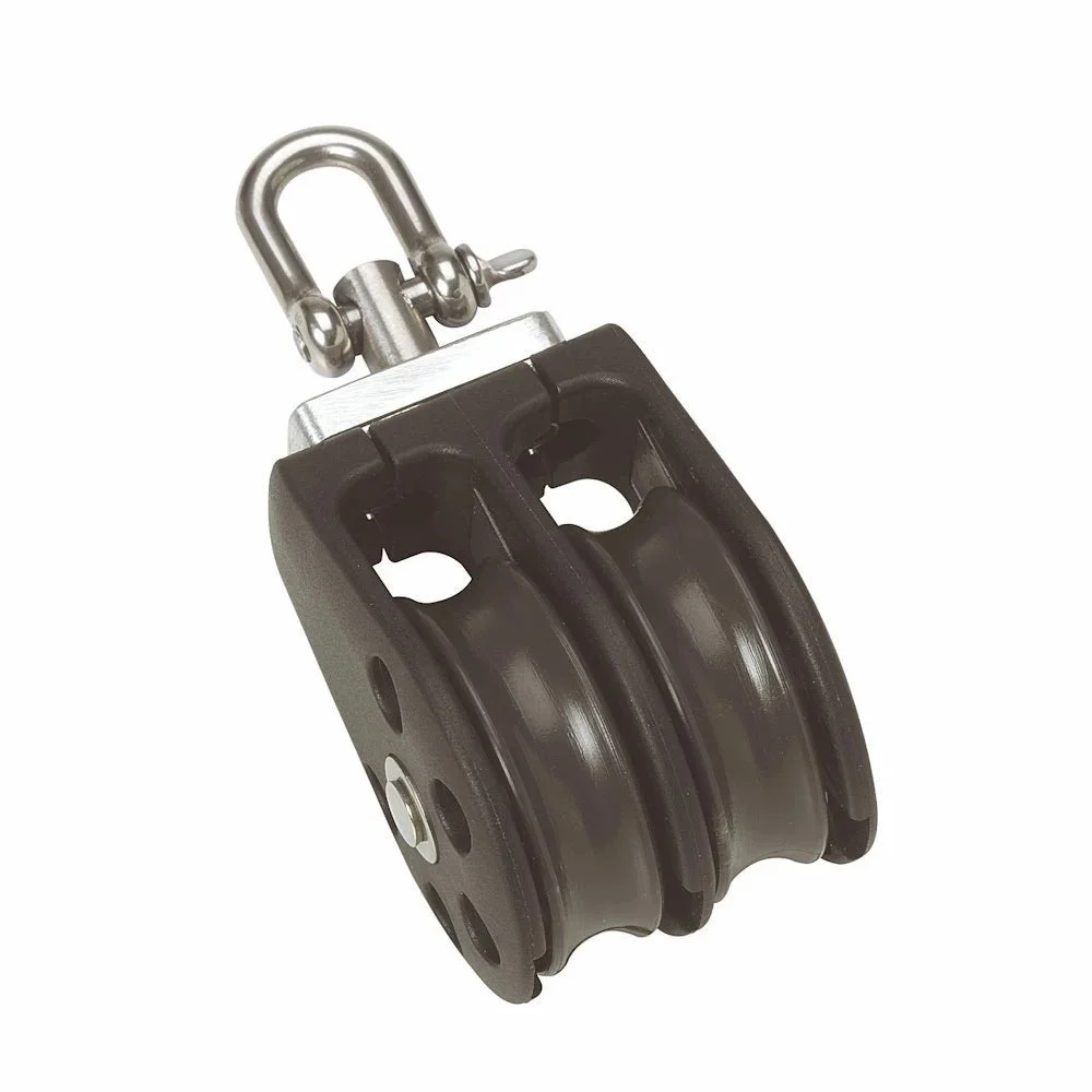 Barton Marine Barton Size 1 30mm Plain Bearing Pulley Block Double w/Swivel