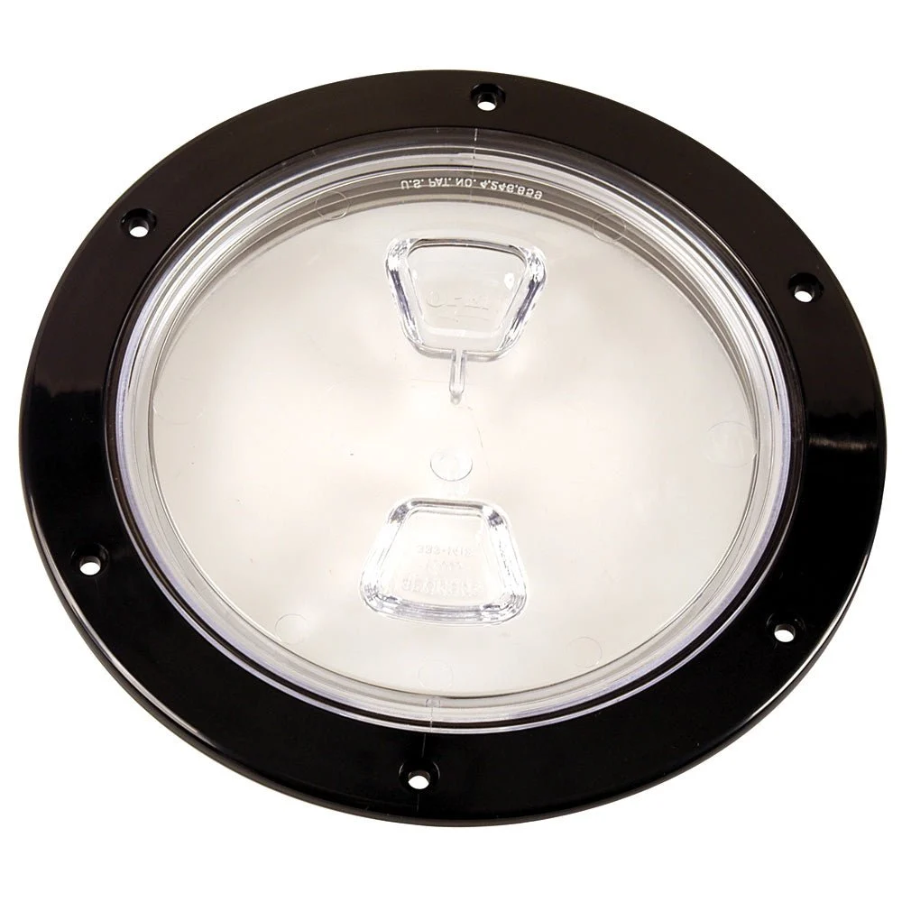 Beckson Marine Beckson 6" Clear Center Screw-Out Deck Plate - Black