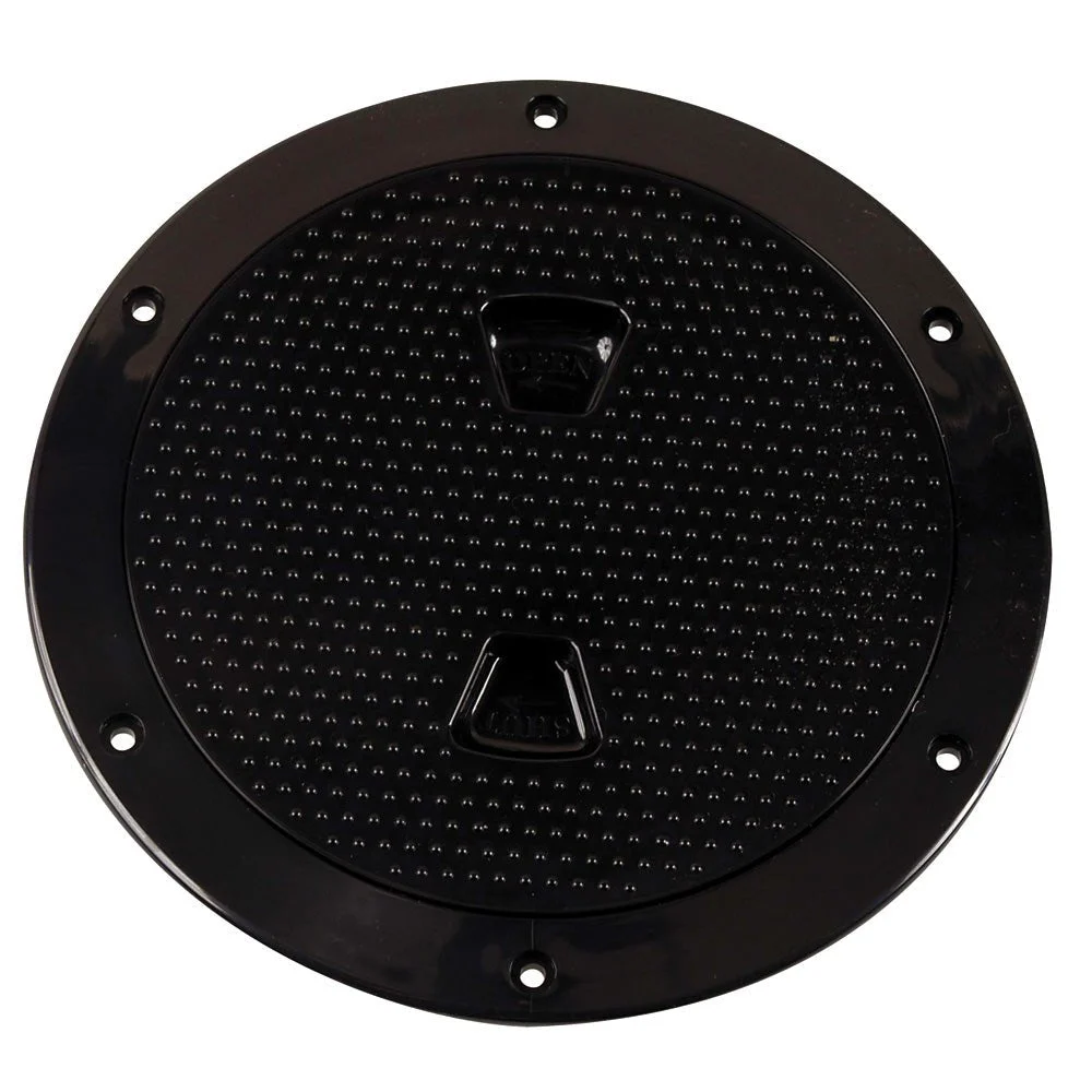 Beckson Marine Beckson 6" Non-Skid Screw-Out Deck Plate - Black