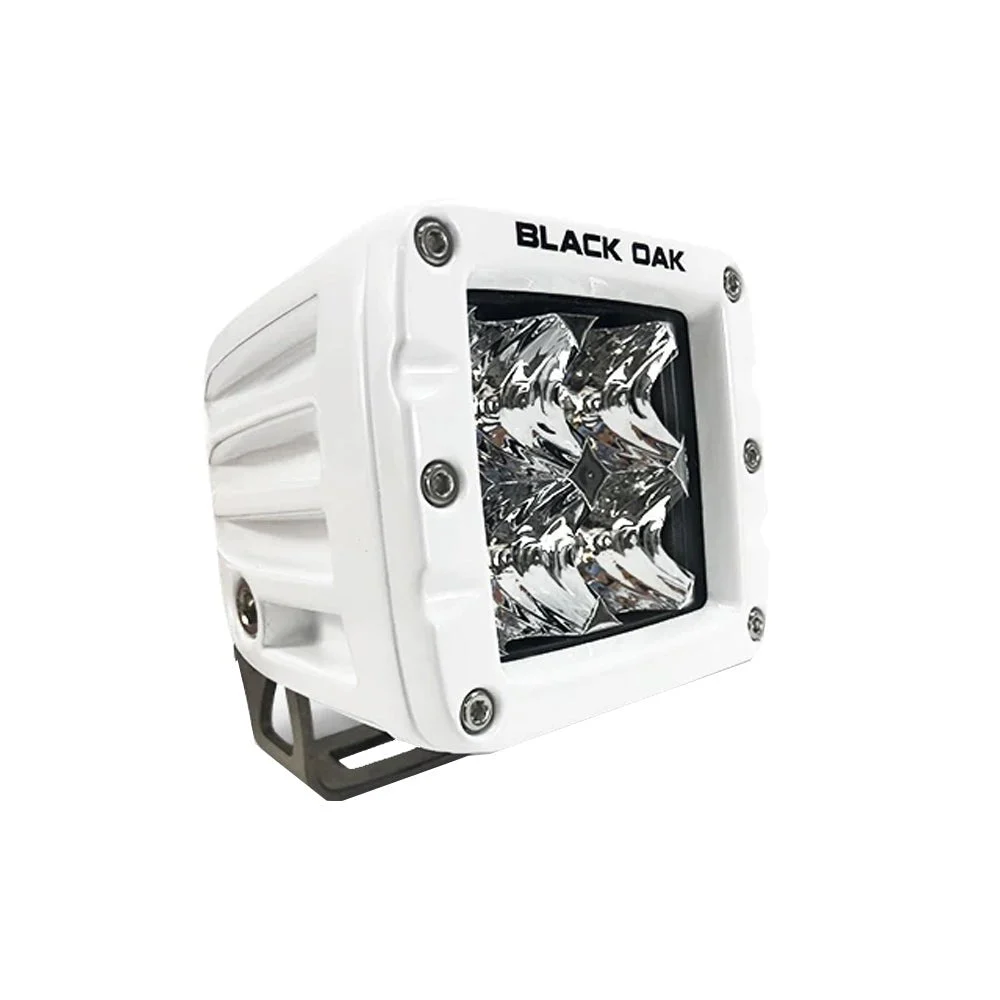 Black Oak LED Black Oak 2" Marine LED Pod Light - Spot Optics - White Housing - Pro Series 3.0