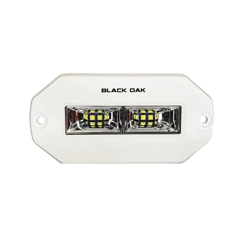 Black Oak LED Black Oak 4" Marine Flush Mount Spreader Light - White Housing - Pro Series 3.0