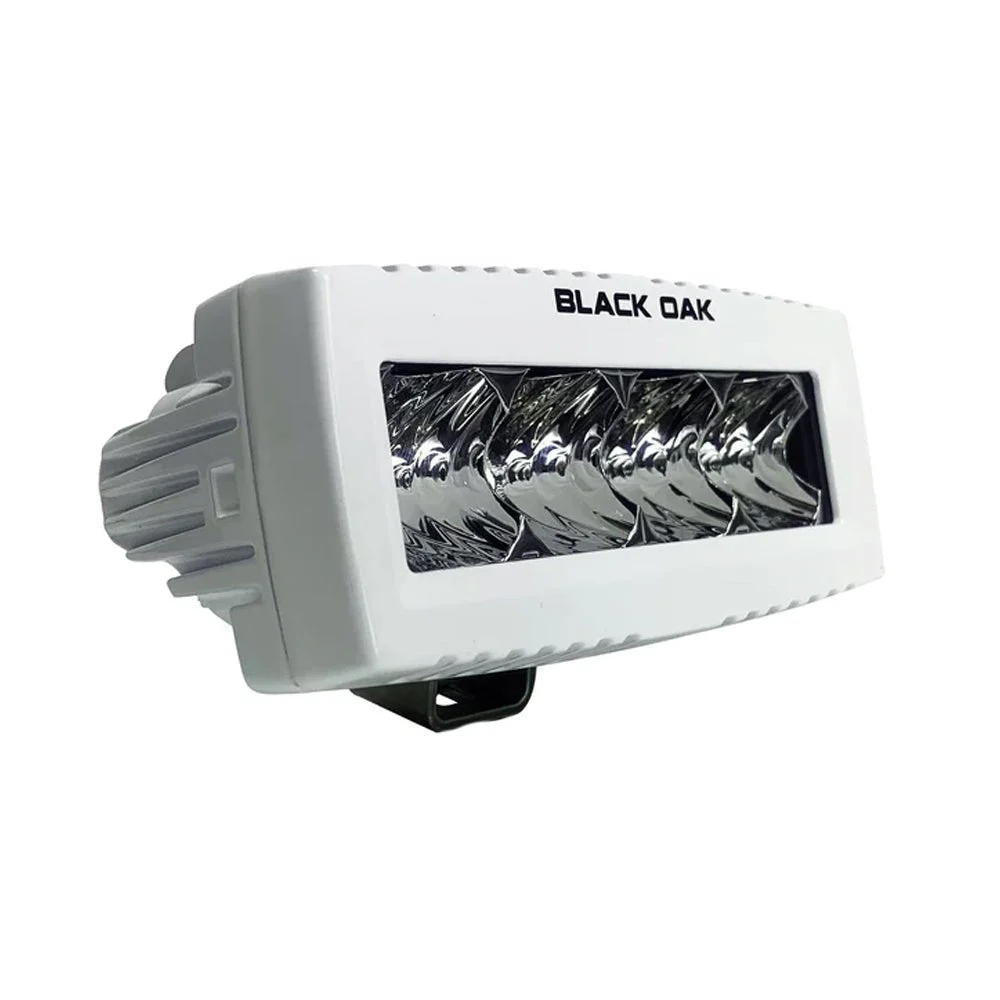 Black Oak LED Black Oak 4" Marine Spreader Light - Flood Optics - White Housing - Pro Series 3.0