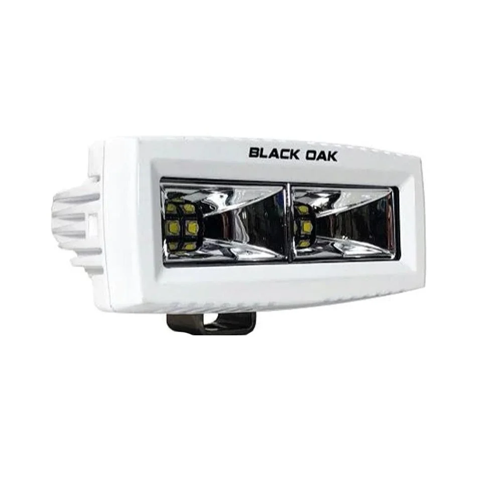 Black Oak LED Black Oak 4" Marine Spreader Light - Scene Optics - White Housing - Pro Series 3.0