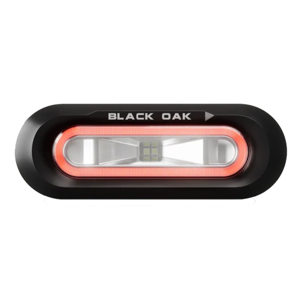 Black Oak LED Black Oak Low Pro™ Flush - Black Housing - Red LED – Marine Electrical Replacement Part