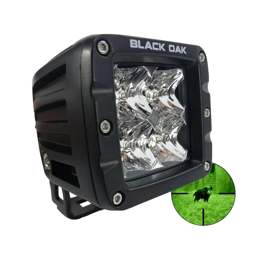 Black Oak LED Black Oak Pro Series 3.0 2" 940nm Infrared Pod Light - Flood Optics - Black Housing – Marine Boat Replacement Part
