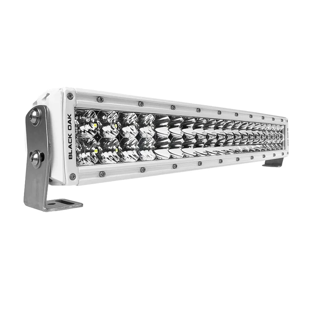 Black Oak LED Black Oak Pro Series 3.0 Curved Double Row 20" LED Light Bar - Combo Optics - White Housing – Marine Boat Replacement Part