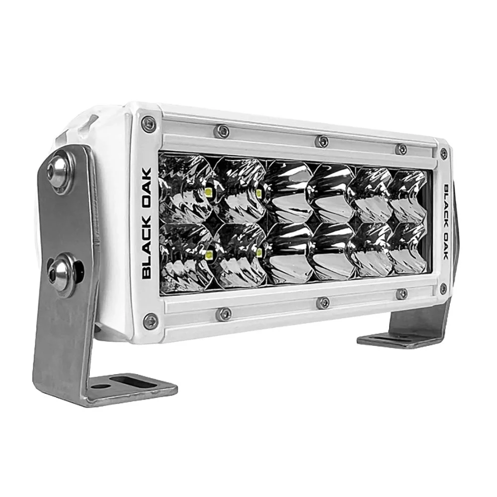 Black Oak LED Black Oak Pro Series 3.0 Double Row 6" LED Light Bar - Combo Optics - White Housing – Marine Boat Replacement Part