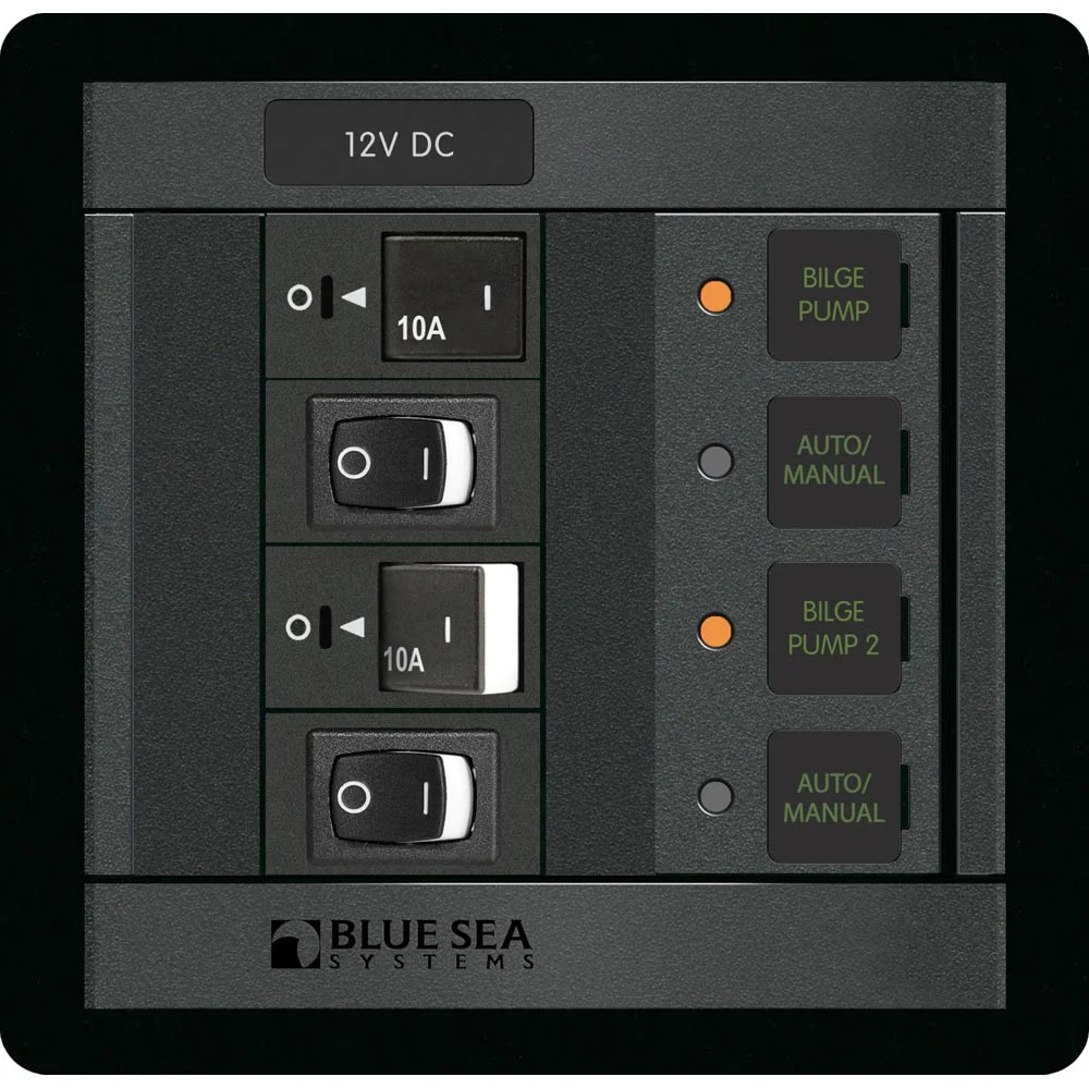 Blue Sea Systems 1522 360 Panel Dual Bilge Pump Control – Marine Electrical Replacement Part