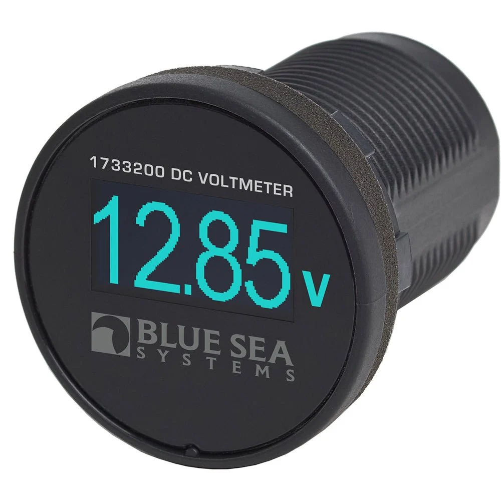 Blue Sea Systems 1733200 Mini OLED Voltmeter - Blue – Marine Boat Replacement Part