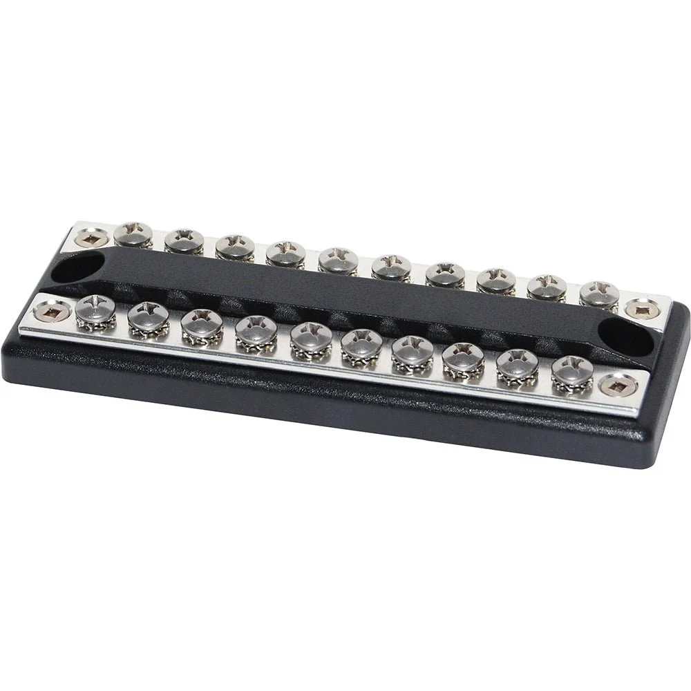 Blue Sea Systems 2702 DualBus 100AMP Common BusBar 10 x 8-32 Screw Terminal – Marine Electrical Replacement Part