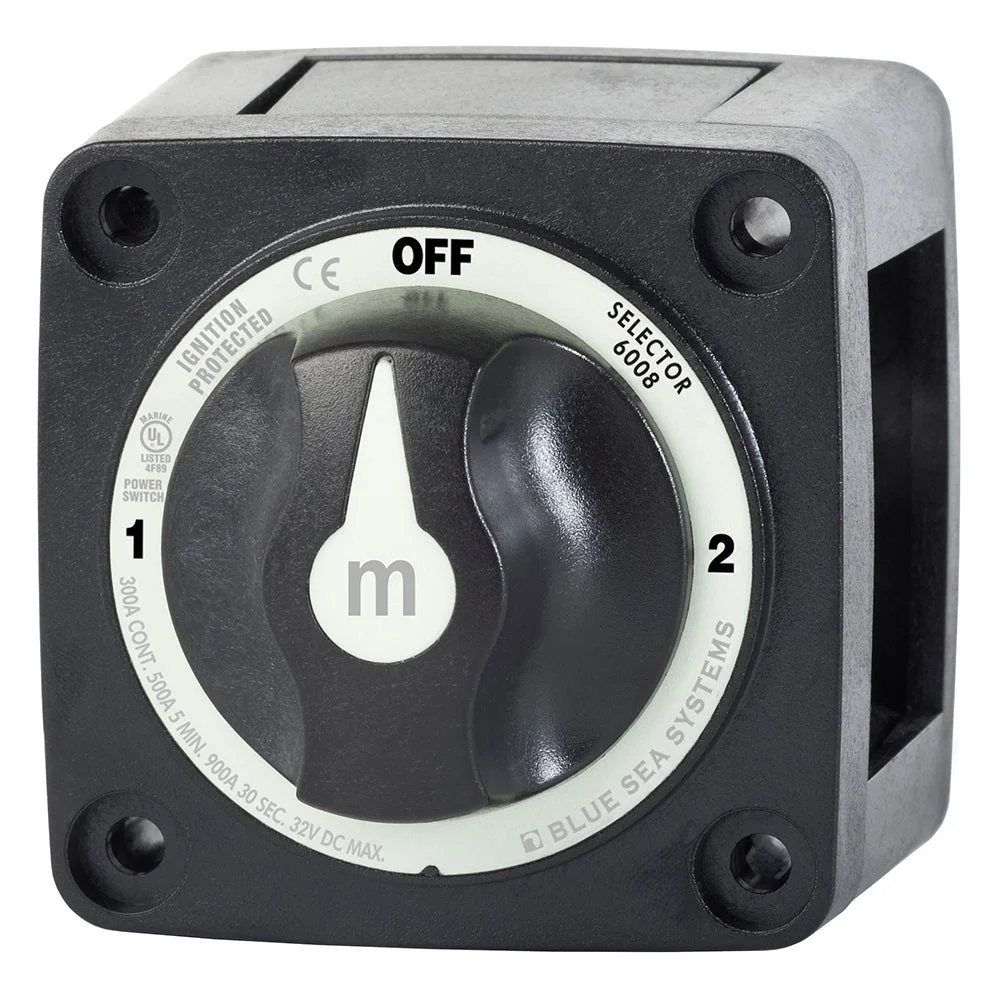 Blue Sea Systems 6008200 m-Series Selector 3 Position Battery Switch - Black – Marine Boat Replacement Part