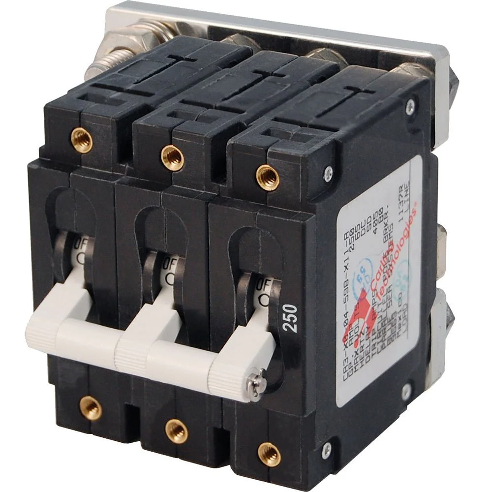 Blue Sea Systems 7270 250A C-Series Triple Pole Toggle DC Circuit Breaker – Marine Electrical Replacement Part